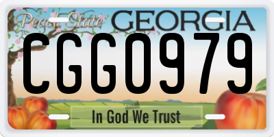 GA license plate CGG0979