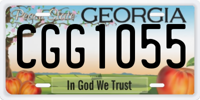 GA license plate CGG1055