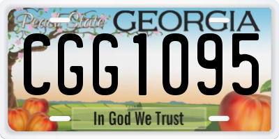 GA license plate CGG1095