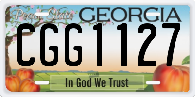 GA license plate CGG1127