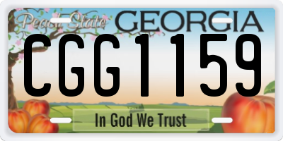 GA license plate CGG1159