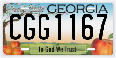 GA license plate CGG1167