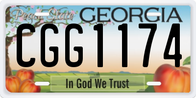 GA license plate CGG1174