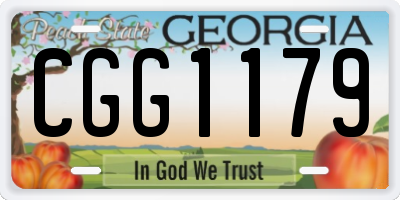 GA license plate CGG1179