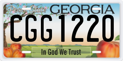 GA license plate CGG1220
