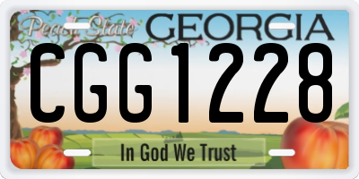 GA license plate CGG1228