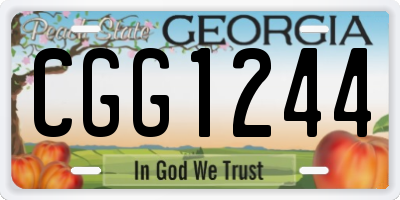 GA license plate CGG1244