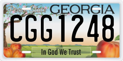 GA license plate CGG1248