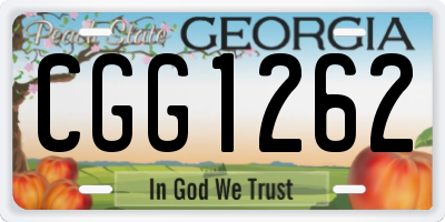 GA license plate CGG1262