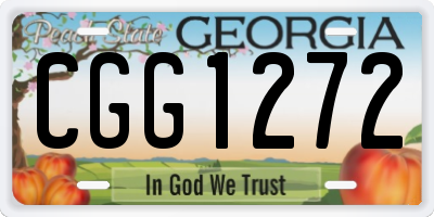 GA license plate CGG1272