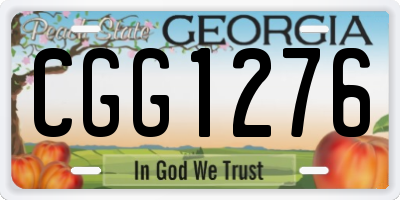 GA license plate CGG1276