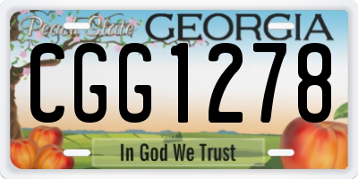GA license plate CGG1278