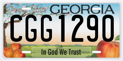 GA license plate CGG1290