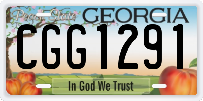 GA license plate CGG1291