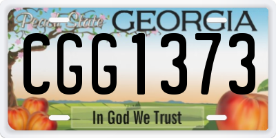 GA license plate CGG1373