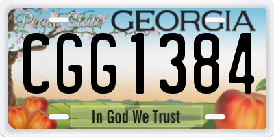 GA license plate CGG1384