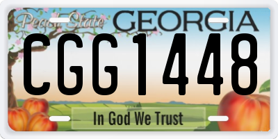 GA license plate CGG1448