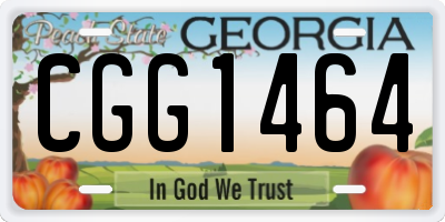 GA license plate CGG1464