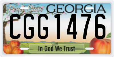 GA license plate CGG1476
