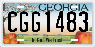 GA license plate CGG1483