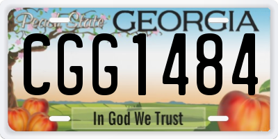 GA license plate CGG1484