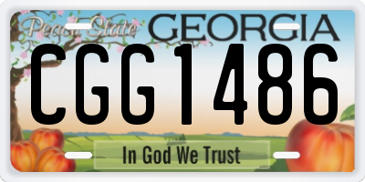 GA license plate CGG1486