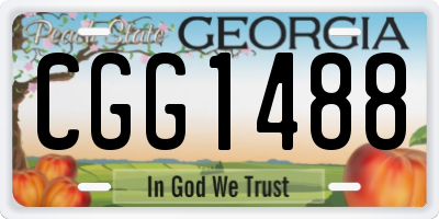 GA license plate CGG1488