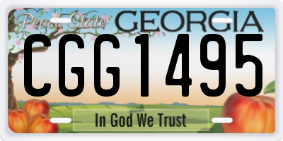 GA license plate CGG1495