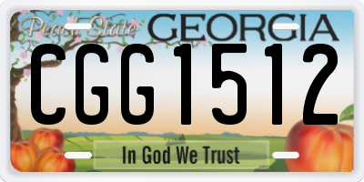 GA license plate CGG1512