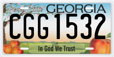 GA license plate CGG1532