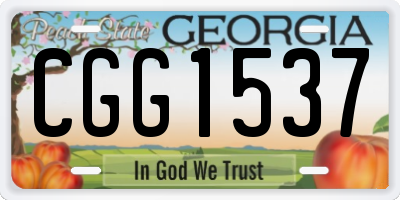 GA license plate CGG1537