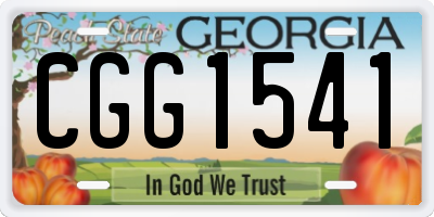 GA license plate CGG1541