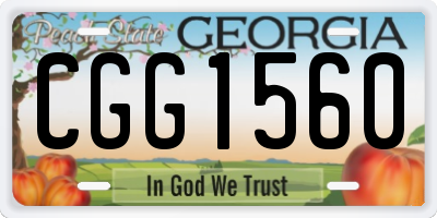 GA license plate CGG1560