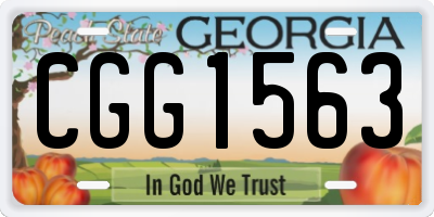 GA license plate CGG1563