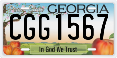 GA license plate CGG1567