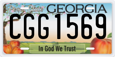 GA license plate CGG1569