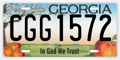 GA license plate CGG1572