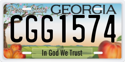 GA license plate CGG1574