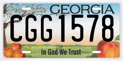 GA license plate CGG1578