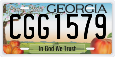 GA license plate CGG1579