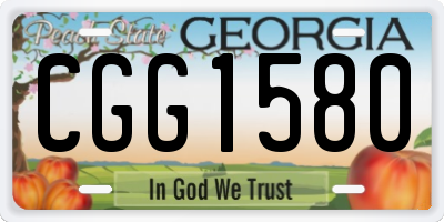 GA license plate CGG1580