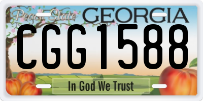 GA license plate CGG1588