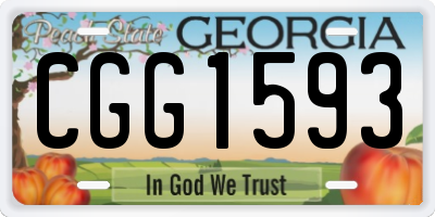 GA license plate CGG1593