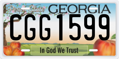 GA license plate CGG1599