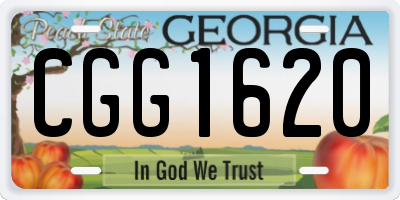 GA license plate CGG1620
