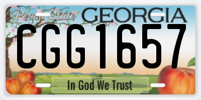 GA license plate CGG1657