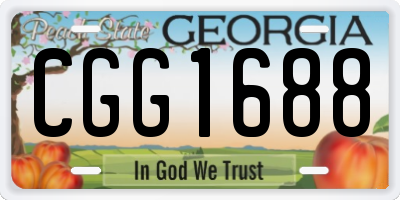 GA license plate CGG1688