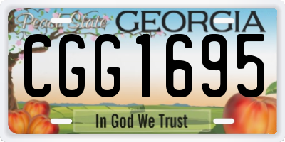 GA license plate CGG1695