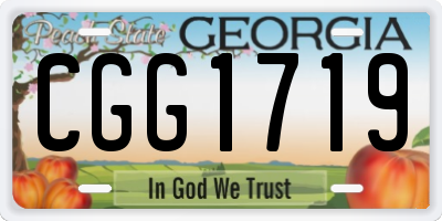 GA license plate CGG1719