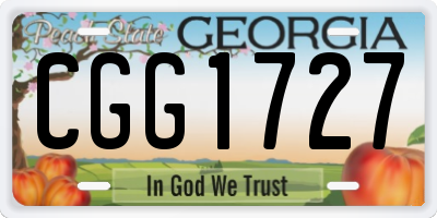GA license plate CGG1727
